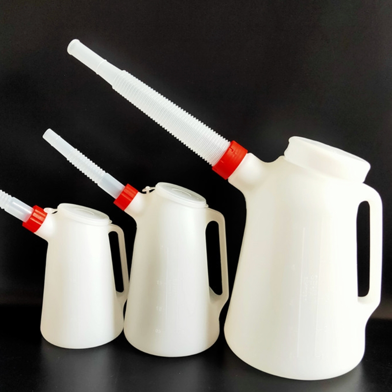 Translucent 5l Oil Dispenser with Automotive Oil Container Measuring Jug Oil Can Dispenser Bottle Enough for Fluids