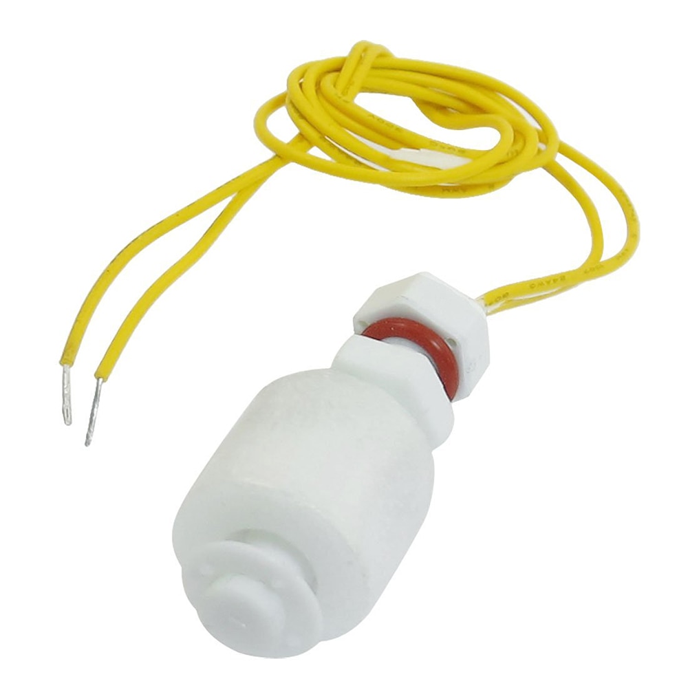 220V Normally Closed Low Pressure Float Switch ZP2508 Mini PP Tank Pool Water Liquid Level Sensor Vertical Float Switch