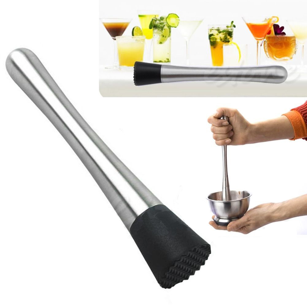 1 pc acier inoxydable citron métal Masher glace pilée remuer barmen outils barman Cocktail Muddler Shaker outils