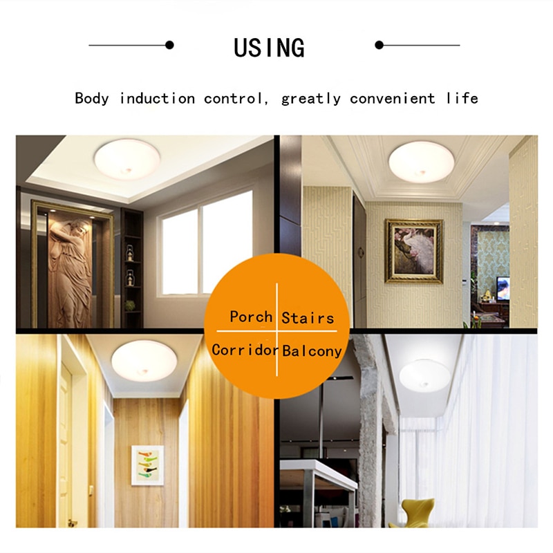 GLW 12W 18W PIR Motion Sensor LED Plafond Verlichting Opbouw Lamparas De Techo voor Gang Trappen Depot kid Kamer Passway