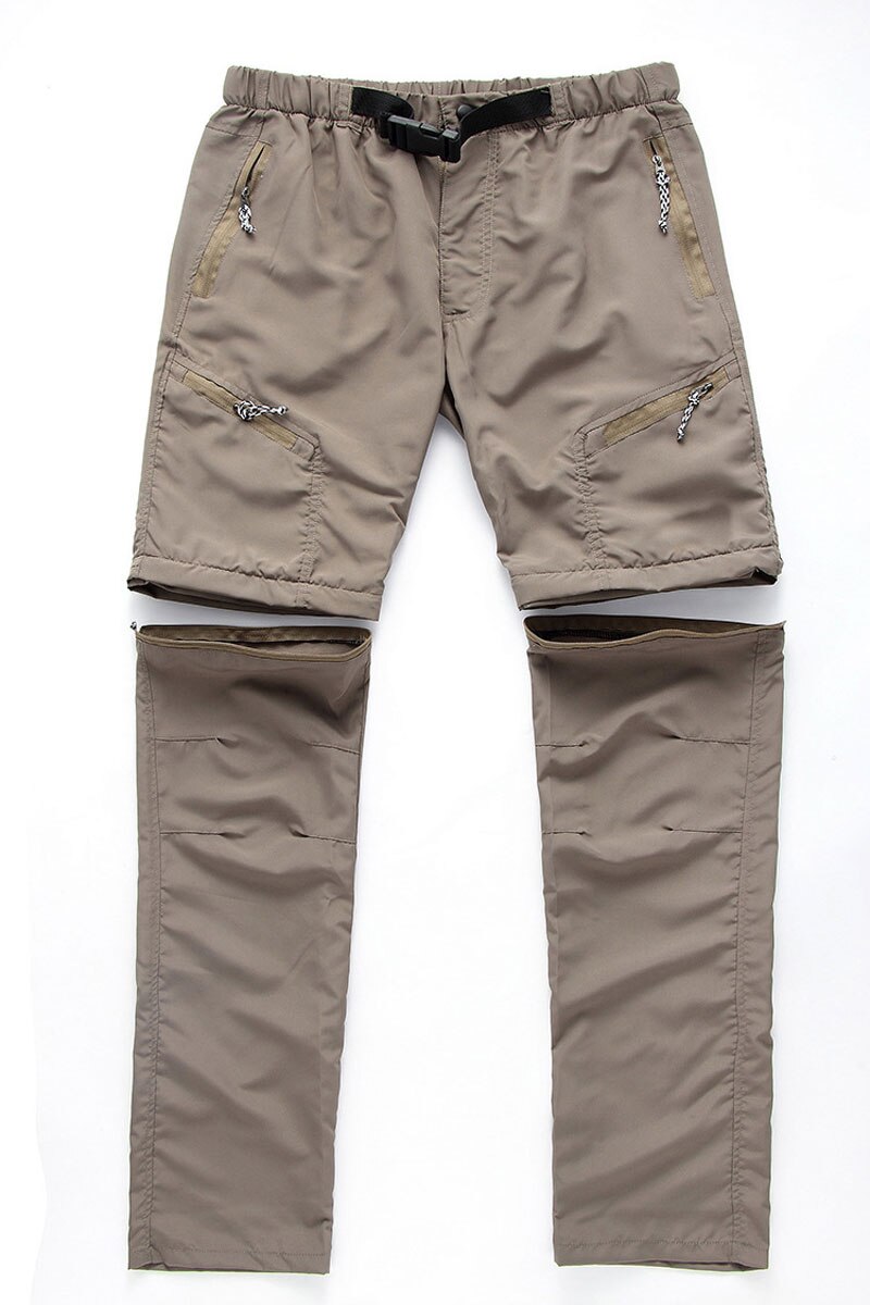 Outdoor sneldrogende Dunne Broek voor Mannen Vrouwen Ademend Afneembare Shorts W/Onzichtbare Zip Wandelen Vissen Zomer Herfst lange Broek