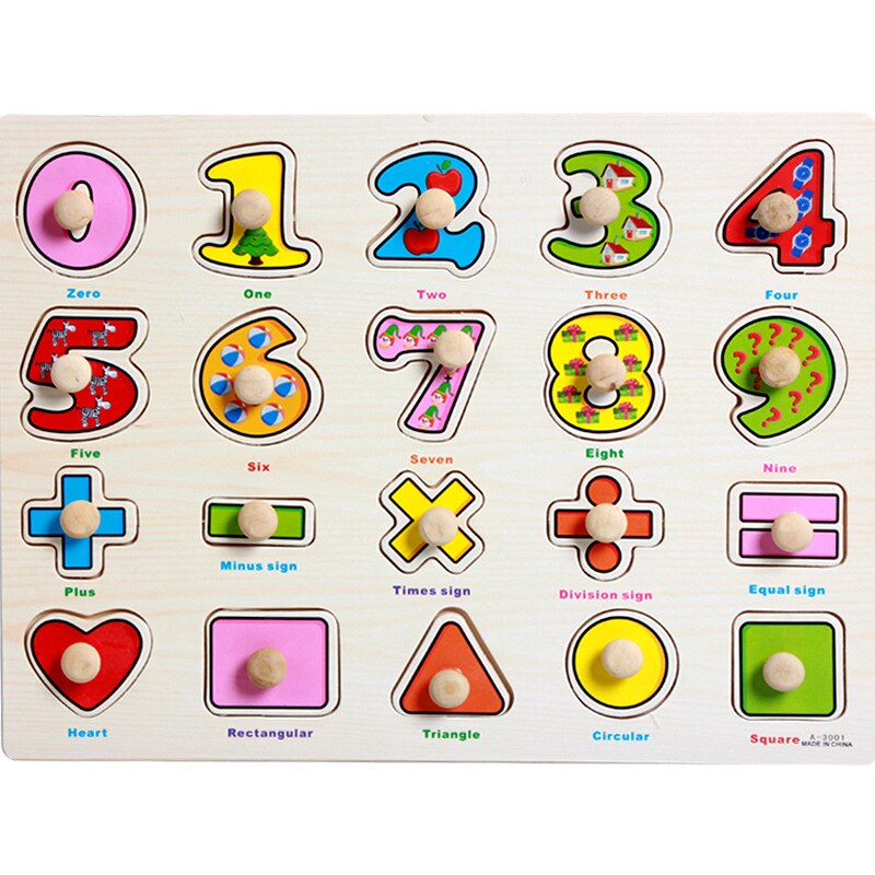 Wooden Puzzle Baby Kids Toddler Jigsaw English Alphabet Letters Animal DIY Learning Toys Children Birthday Christmas: 01 counts