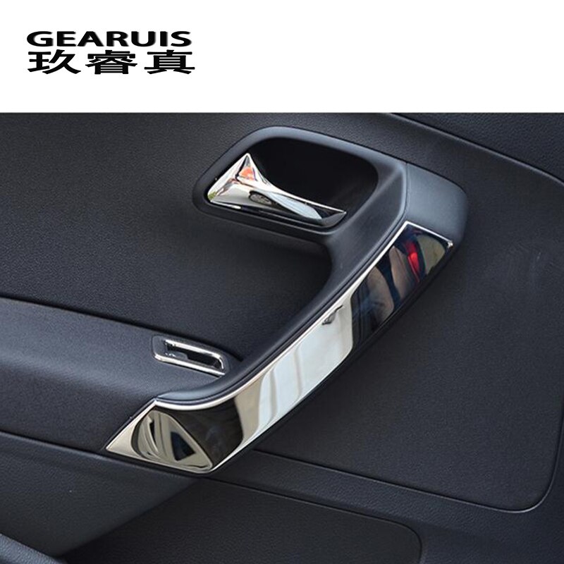 Bil styling för vw volkswagen polo bildörr armstöd handtag dekorativa trim lock klistermärke interiör biltillbehör