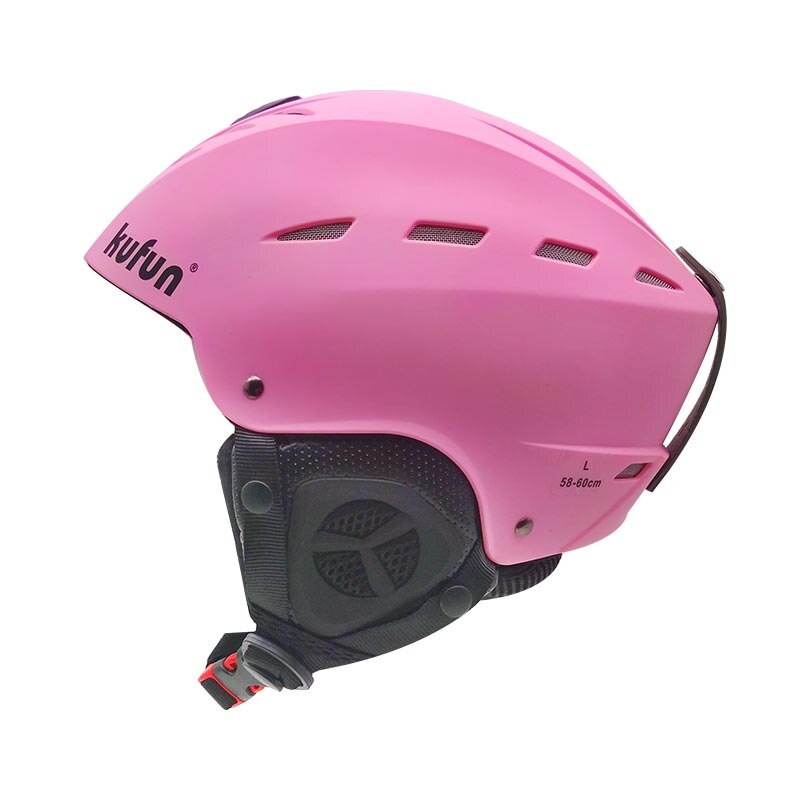 Kufun skidhjälm snowboardhjälm skidhjälm snö vinter barn vuxna skateboard skateboard barn formgjutna män kvinnor: Rosa / L (59-61cm)