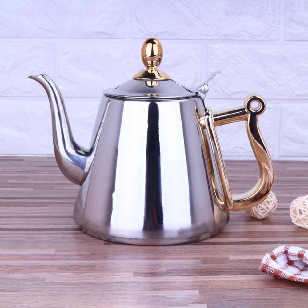 1.5l kök i rostfritt stål tekanna kaffekanna vatten induktion spis platt vattenkokare tekanna brinnande te öppen vattenkokare