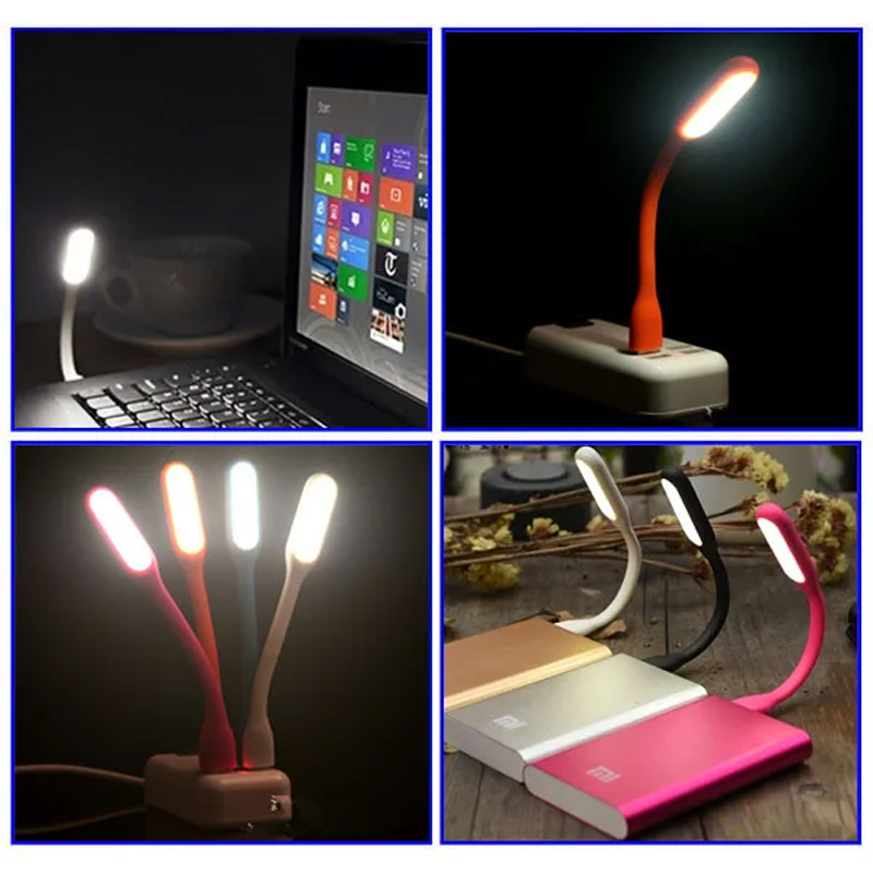 USB LED Light Emergency Lamp Flexible Bendable Reading Book Light Portable Mini Night Light for Power Bank Computer PC Laptop