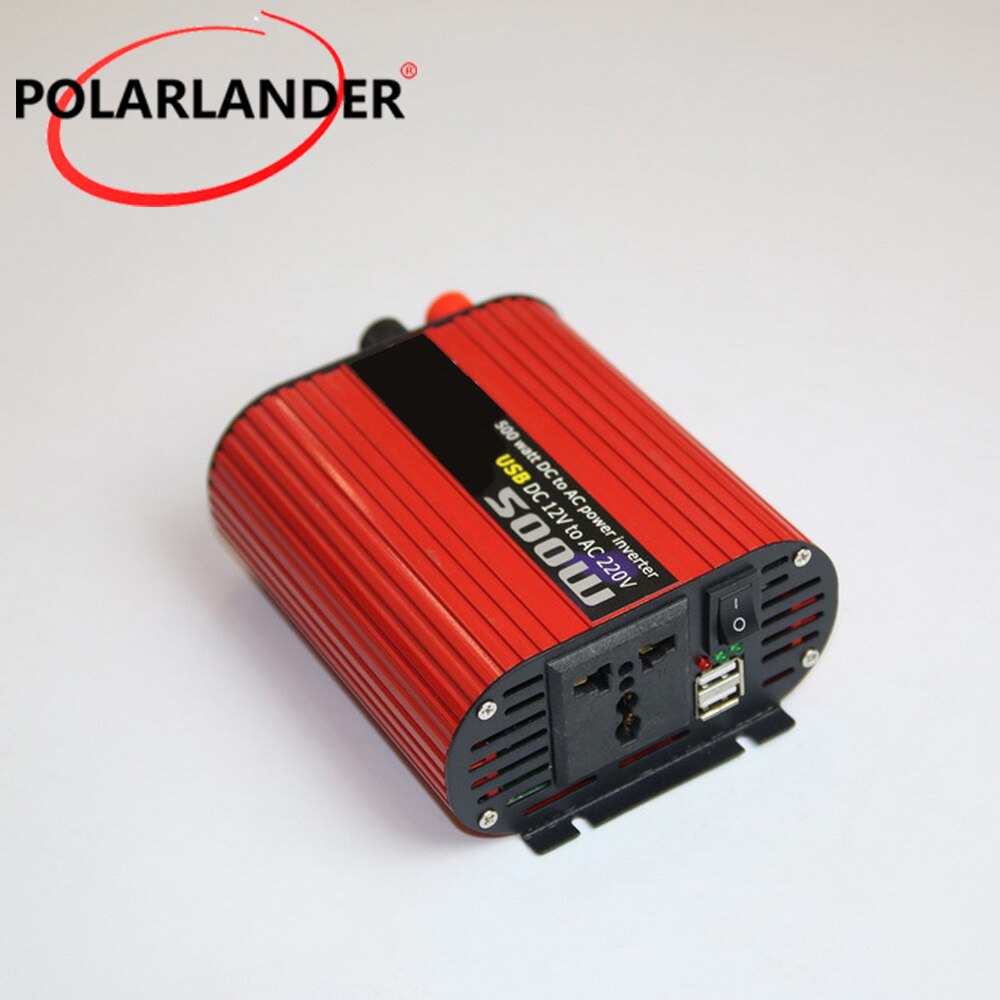 50Hz 500W Car Inverter 12v 24v 110v 220v Auto Inverter Cigarette Lighter Plug Power Converter Inverter Polarlander
