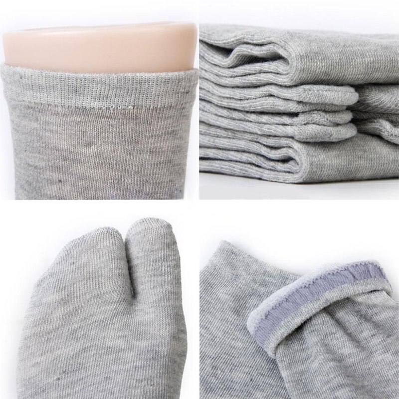 Chaussettes à deux doigts en Fiber de bambou pour hommes et femmes, 3 paires, tongs Kimono japonais noir, sandales fendues, Ninjia blanc, chaussettes à orteils