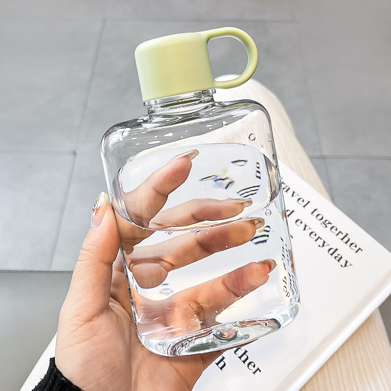 360 ml / 500 ml Tritan-materiaal Waterfles Milieuvriendelijk Duurzaam Schattig Mini Pocket Fles Lekvrije onbreekbare fles: green / 401-500ml