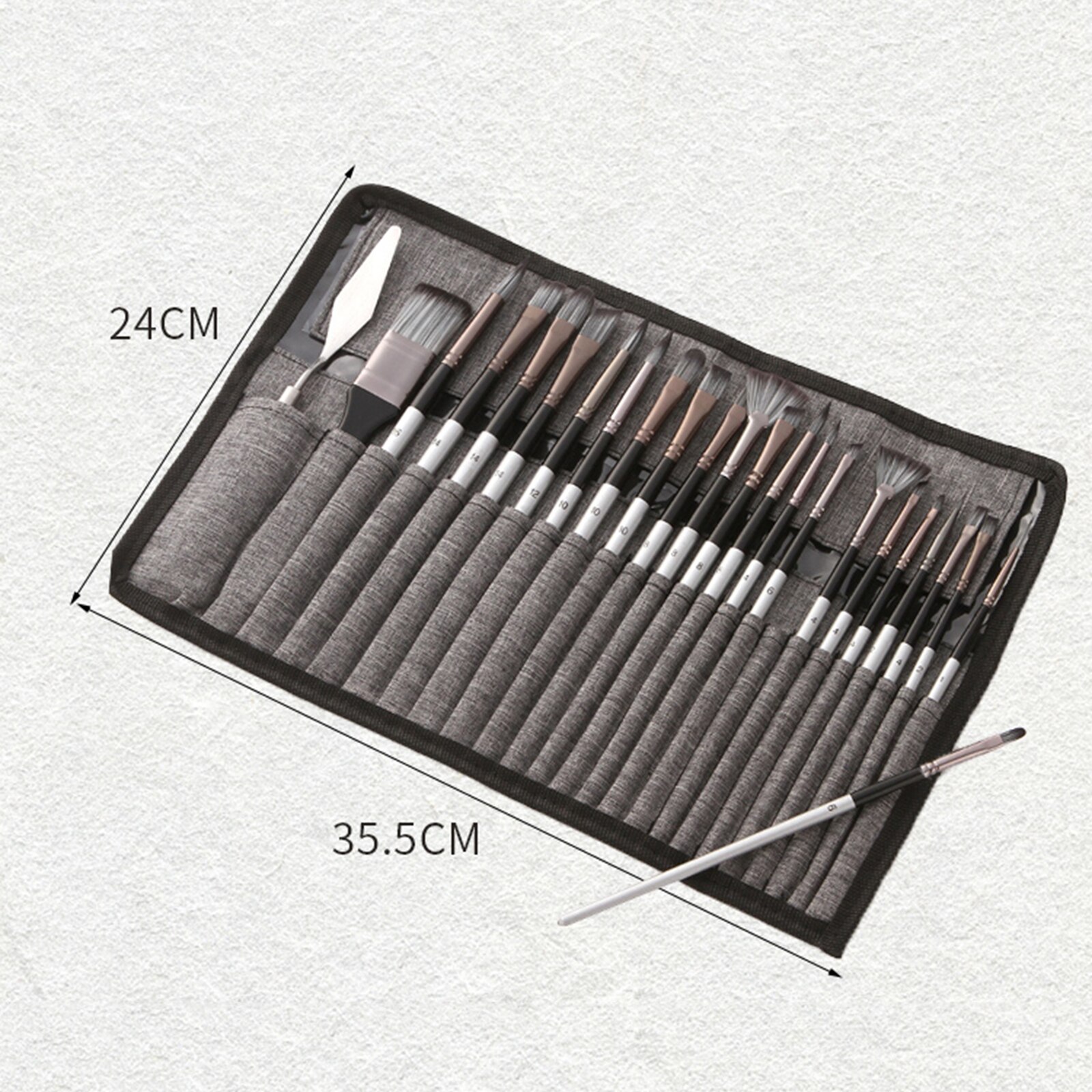 24Piece Paint Brushes Set Artist Art Painting Supplies Acrylic Oil Paintings