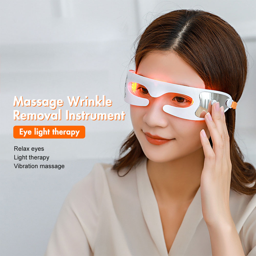 LED Light Therapy Eyes Mask Massager Heating SPA Vibration LED 3D Eye Bag Wrinkle Removal Fatigue Relief Beauty Device