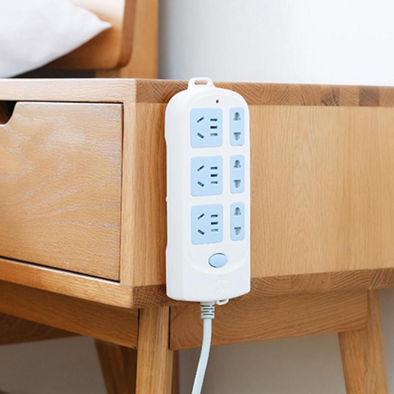 Wall-Mount Power Strip Houder Naadloze Sticker Zelfklevende Home Plug Rack