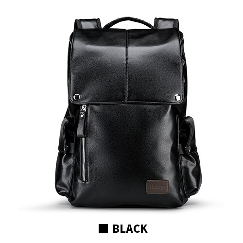 LIELANG Men Backpack PU Leather Male Functional bags Waterproof Black Backpack Men School Bags Laptop For Teenager Travel Bags: Default Title