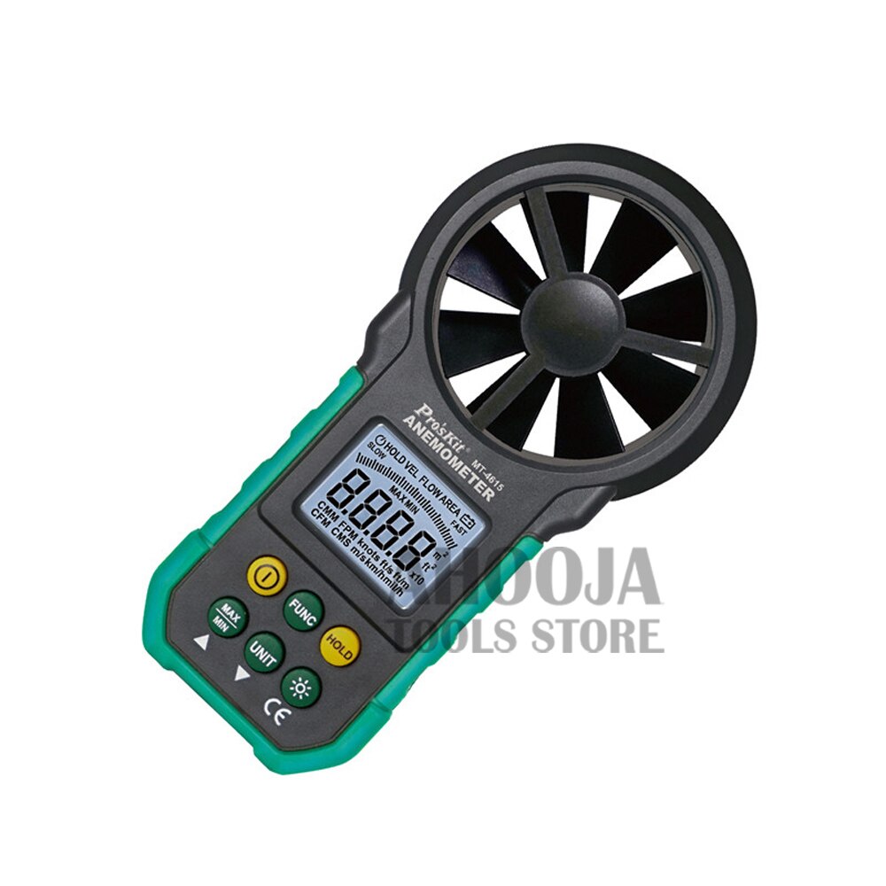 Pro&#39;skit-Anemómetro Digital multifunción de mano, anemómetro MT-4615, medidor de volumen de aire, instrumento de medición de velocidad del viento