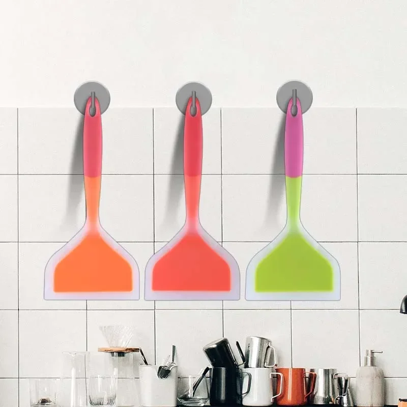 Espátula de silicona de boca ancha, raspador antiadherente, carne, huevo, espátula para cocinar, herramientas para hornear panqueques, pala de cocina