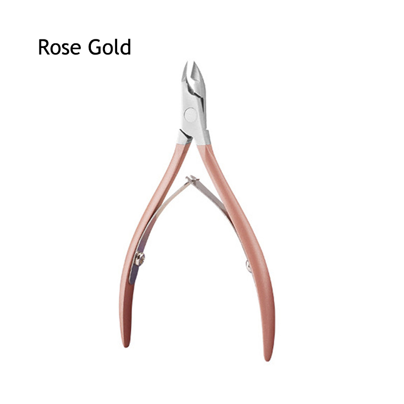 Meisha-Tijeras para uñas, cortador de cutículas, removedor de piel muerta, recorte de manicura, herramientas de arte E0001A de uñas, 1 pieza: E0001A-03-Rose Gold