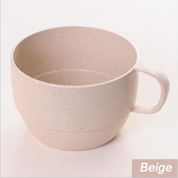 Office Coffee Cup Eco-friendly Mouthwash Cups Wheat Straw kitchen Accessories Milk Tea Cup: Beige / 5 pc