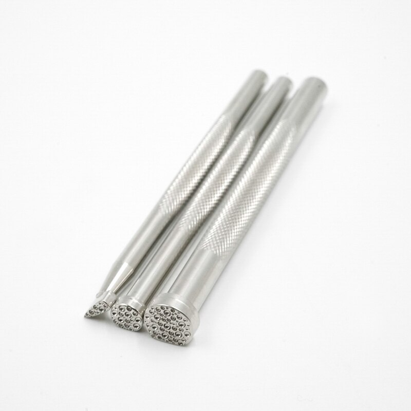 Graveren Afdrukken Tool Diy Handgemaakte Lederen Plantaardige Looien Rvs Parel Vis Patroon