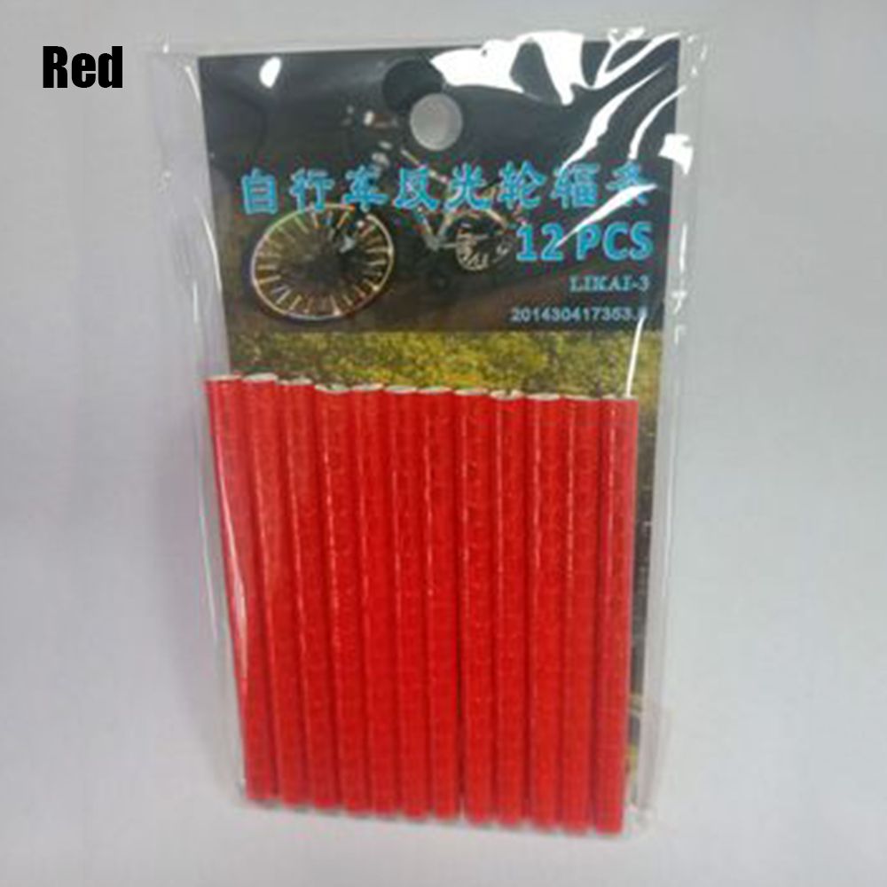 Fiets Accessoires Veiligheid Waarschuwingslampje Clip Buis Reflectoren Fiets Lichten Velg Spoke Reflecterende Buizen Clip Op: red