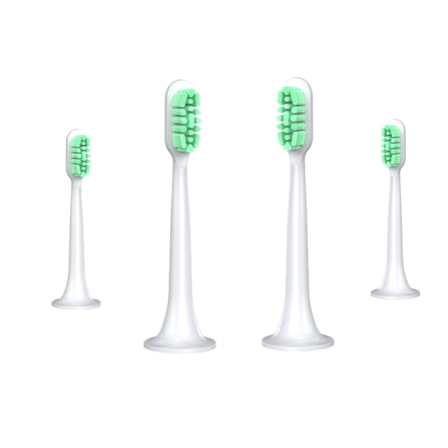 Cabeça de escova de dentes elétrica 4x para xiaomi sonic, t300 t500 t700, ultrassônica 3d, de alta densidade, substituição: 4pcs  green