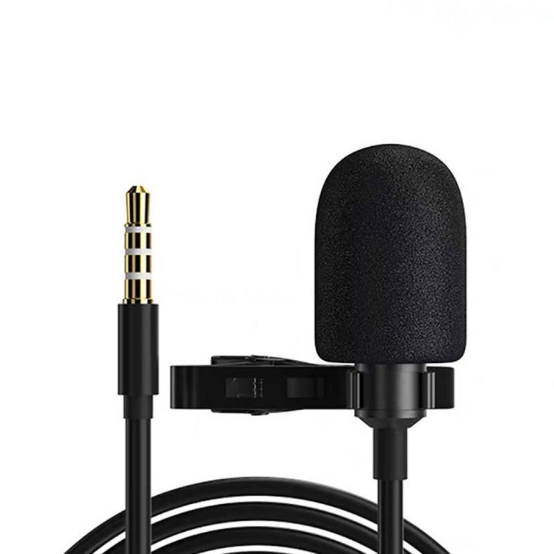 3.5MM Mini Portable Microphone Condenser Clip-on Lapel Lavalier Mic Wired Microfon For Phone For Laptop Professionnel Karaoke