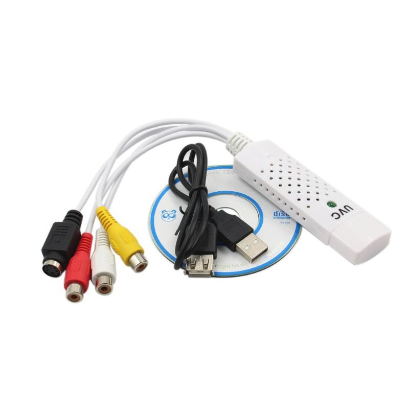 Portable USB 2.0 Video Capture Adapter Capture Card Cable Support for Easycap /All formats DVD+/-R/RW, DVD+/-VR, and DVD-Video