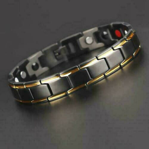 Therapeutic Energy Healing Bracelet Stainless Steel Magnetic Therapy Bracelet Titanium Steel Men Bracelet Couple