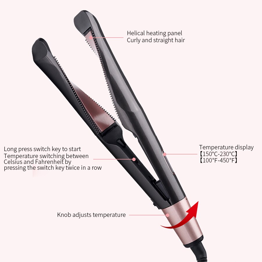 Straightening dual-purpose hair curling rod torsional spiral multi-functional hair straightener