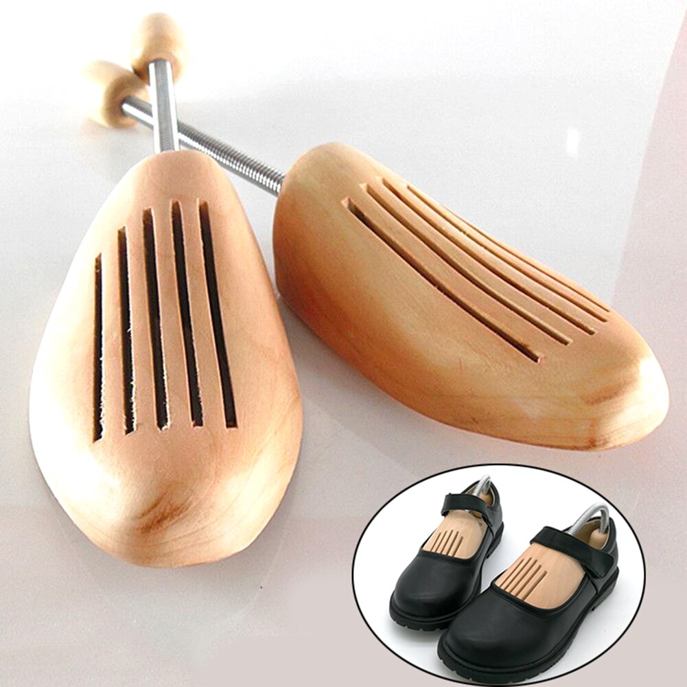 Men's and Women's Shoe Trees Twin Tube Adjustable Zealand Pine Wood Shoe Tree
