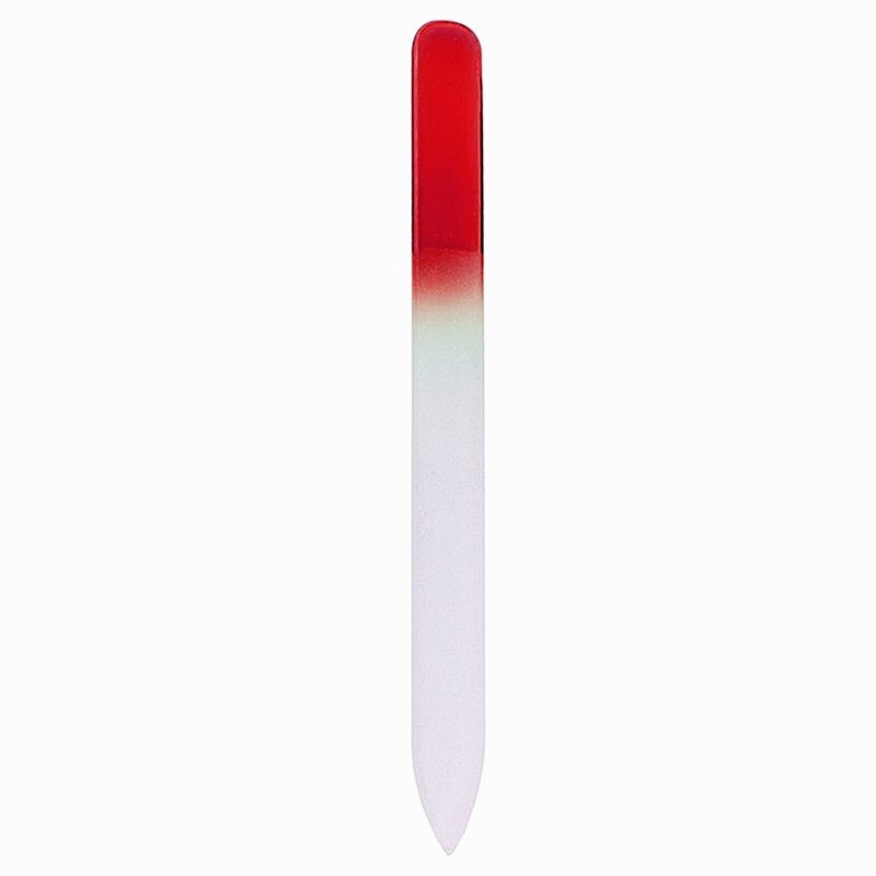 1PC Crystal Glass File Nail Art Files Manicure Nail Files Buffing Grit Sand Fing Nail Art Health Beauty Makeup Tools: Red With ABS Case