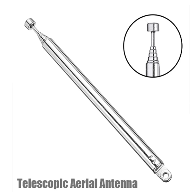 Teleskopantenne FM AM Radio 7-teilige Ersatz-Teleskopantenne Antenne TV-Radio DAB AM/FM Universal-Antennenempfänger