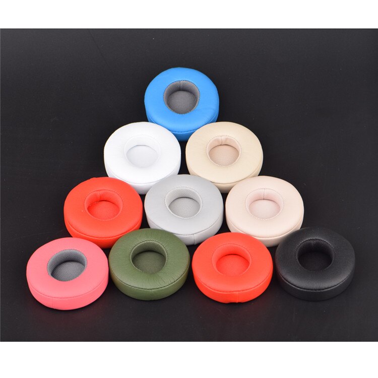 Originele Geheugen Spons Lederen Solo3 Oorkussens Cover Draadloze Hoofdtelefoon Vervanging Voor Beats Solo 2 2.0 3 3.0 Ear Pad