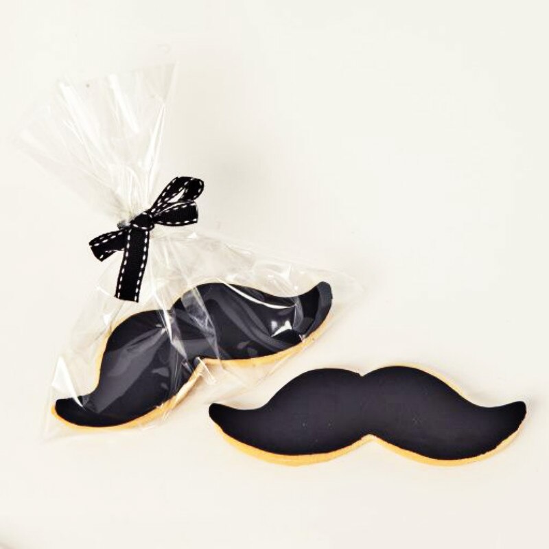 KENIAO Vaderdag Cookie Cutters Set voor Party-2 Stuk-Stropdas en Snor Biscuit/Gebak Cutter -Rvs