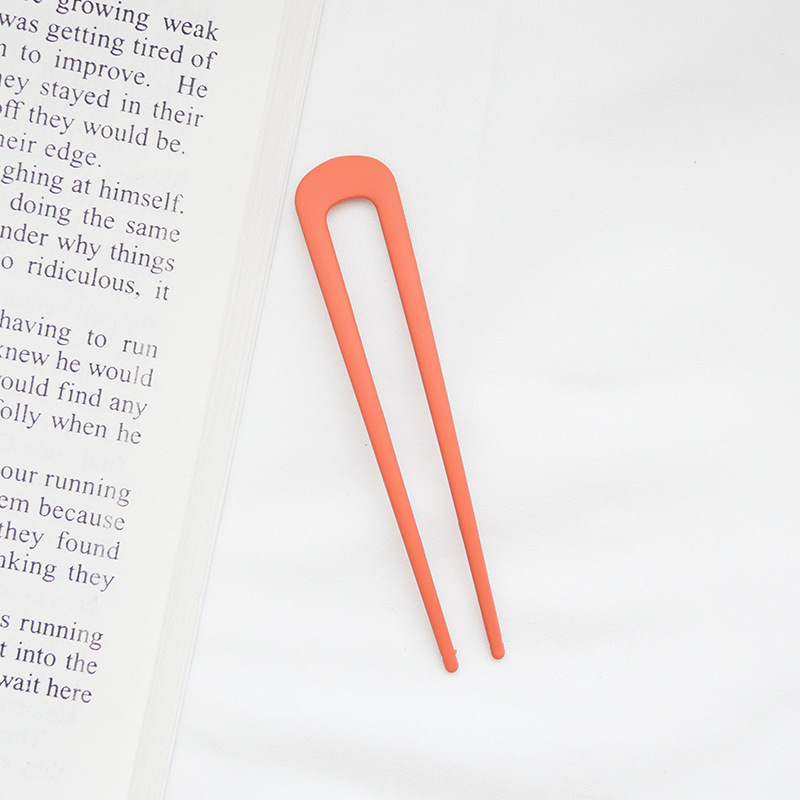 Horquilla en forma de U para mujer, horquillas de Metal en forma de U, horquilla francesa sencilla, accesorios para el cabello: Color oro puro