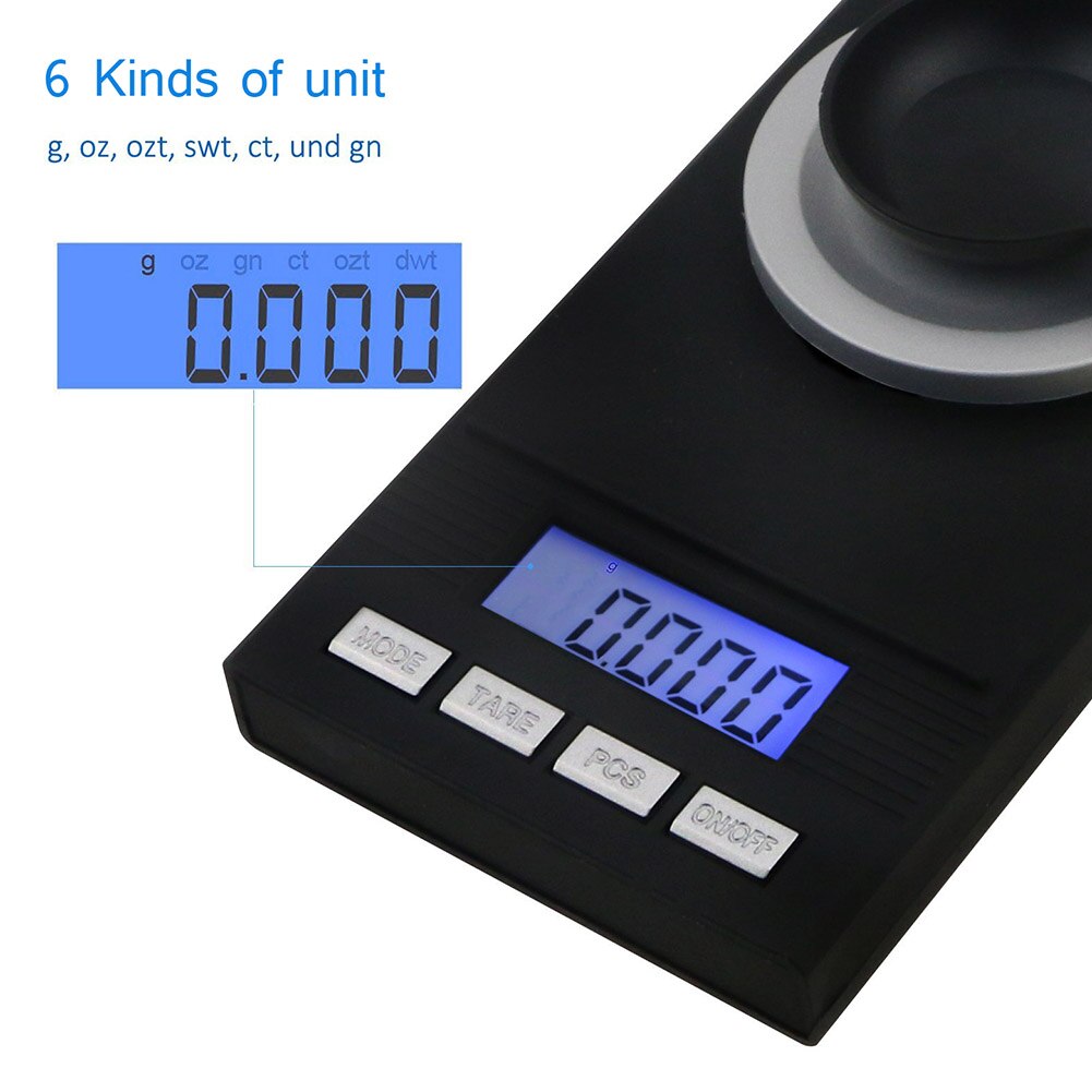 50g/0.001g Electronic Digital Milligram Scale Lab Scale Smart Electronic Balance Gram Carat Grain Reload Jewelry Millig --M25: Default Title