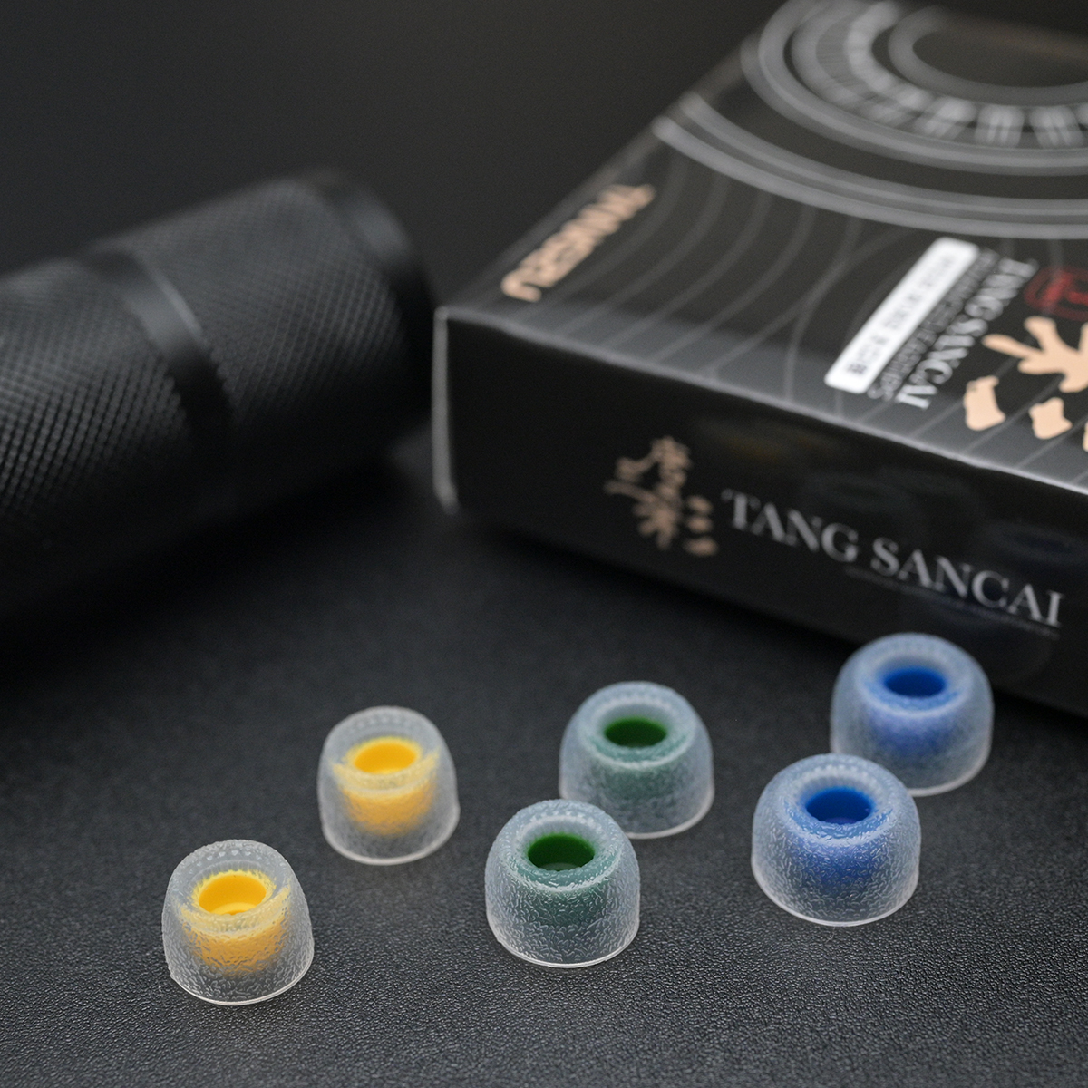 TANGZU Tang Sancai puntas de versión de orificio ancho 3 pares juego completo de almohadillas de silicona para Fudu WAN ER SG Princess Changle auriculares IEM