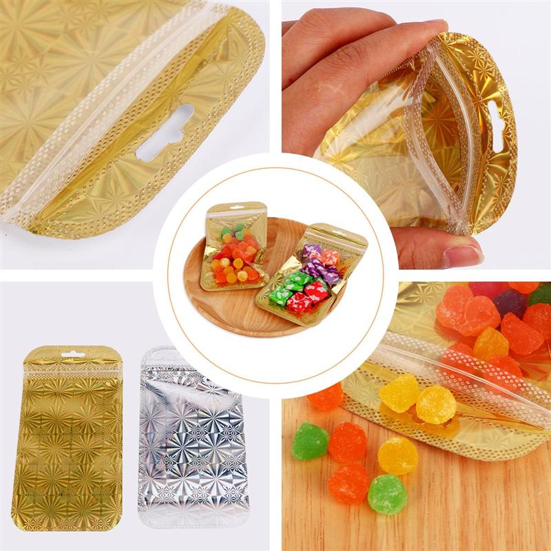100 stk plastik holdbar letvægts semitransparent multifunktionel mademballage taske ift taske opbevaringspose slik smykker