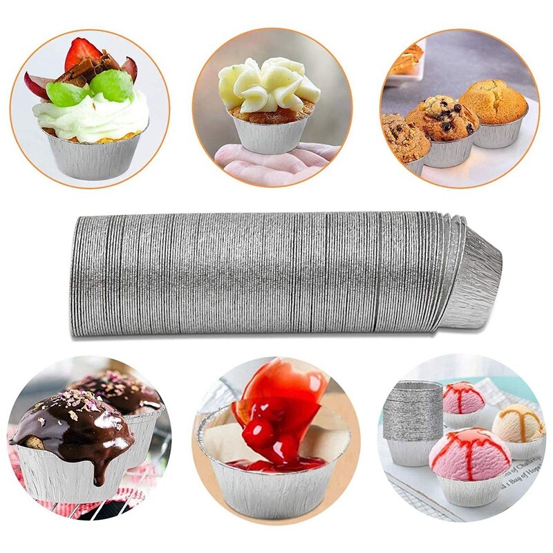 Aluminum Foil Ramekin Aluminum Foil Paper Cup 150 Pack Ramekin Disposable Aluminum Foil Baking Cup