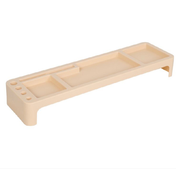 Plastic Office Table Organizer Desk Keyboard Rack Stationery Storage Holder Computer Home Office Desktop Pvc Storage Shlelf: I
