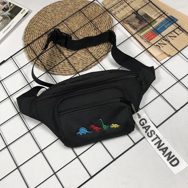 Signore alla moda del Sacchetto Petto Casual Ricamo Crossbody Del Sacchetto di Marea di Marca Hip Hop di Strada di Tendenza Sacchetto Della Vita di Modo Harajuku Sacchetto di Giuda