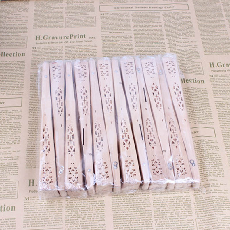 1Pcs Hollow Antique Craft Fan Wooden Aroma Floral Pattern Hand-made Folding Fan Wood Carving Craft Ladies Decoration Crafts