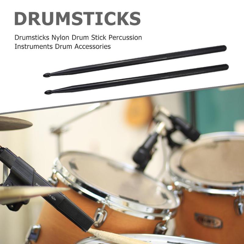 1 Pair Drumsticks Nylon Drum Stick Percussion Instruments Drum Accessories Applicable Musical Instruments In Drum Kit 4 Colors