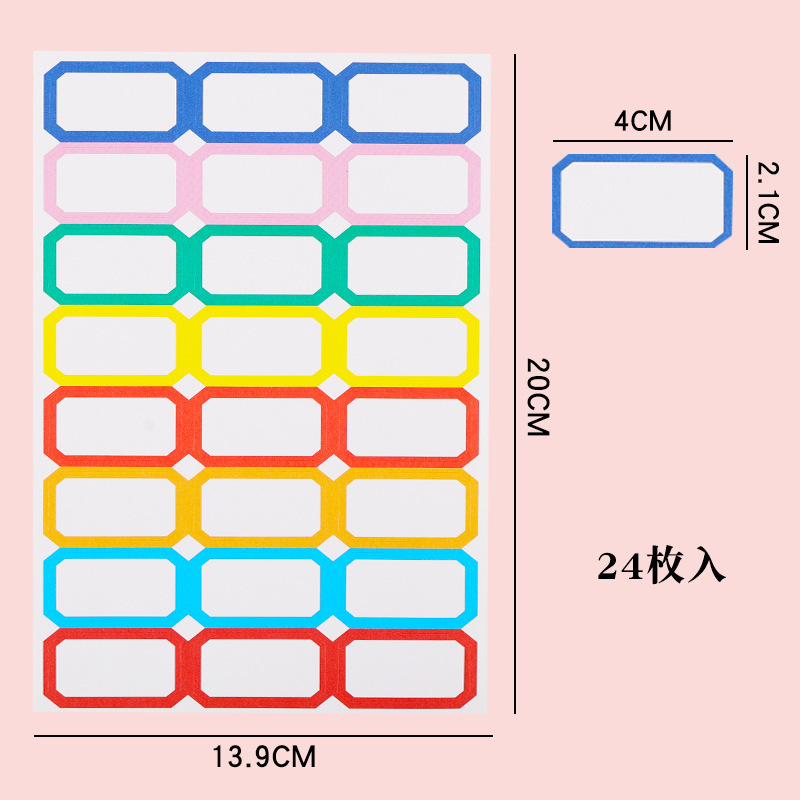 Loose-Leaf Notebook Handwritten Labels Indicate White And Blue Color Stickers Letter Stickers Sticky Notes Index Stickers: army green