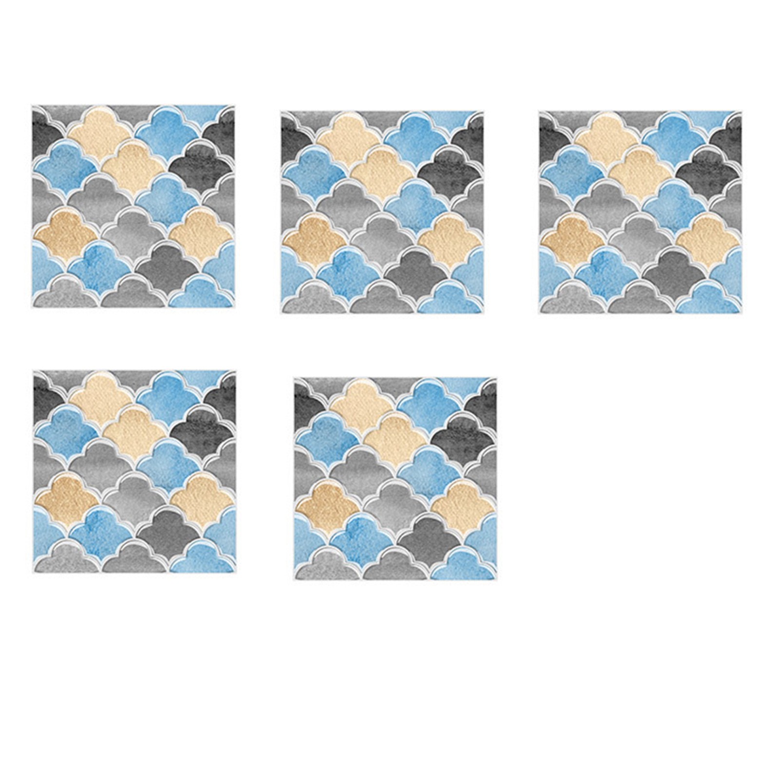 Mozaïek Tegel Zelfklevende Muur Sticker 5Pcs 10X10Cm Keuken Behang Muurschilderingen Waterdicht Stickers Woonkamer badkamer Decoratie: E