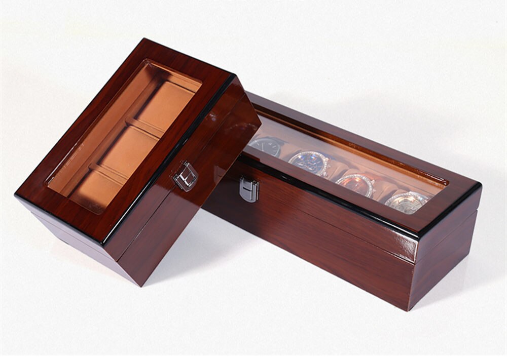 Wood Watch Storage Boxes Case Luxury Wooden Mechanical Watch Display Cases Jewelry Women Box For Watches