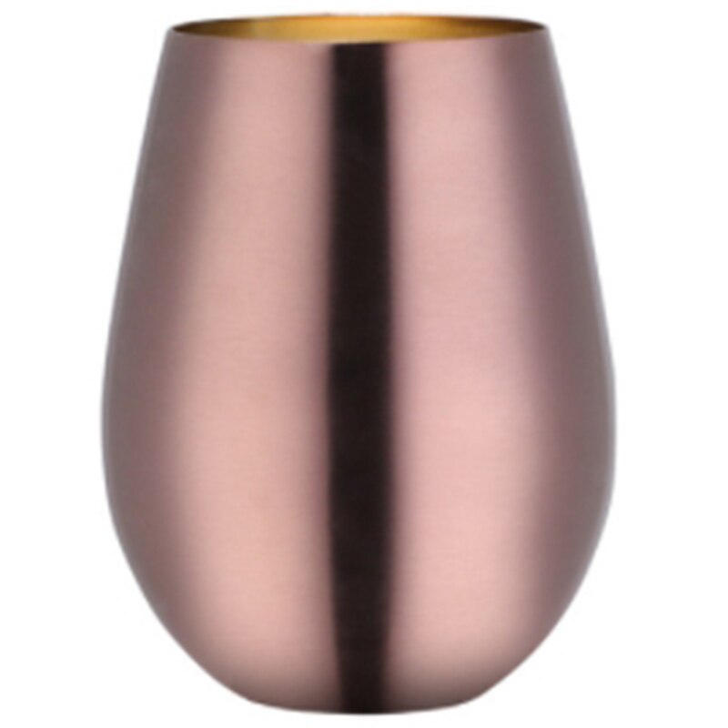 Caneca bebendo do metal do copo de leite do copo de leite do cocktail do copo do vinho da cerveja 500ml: Rose Gold
