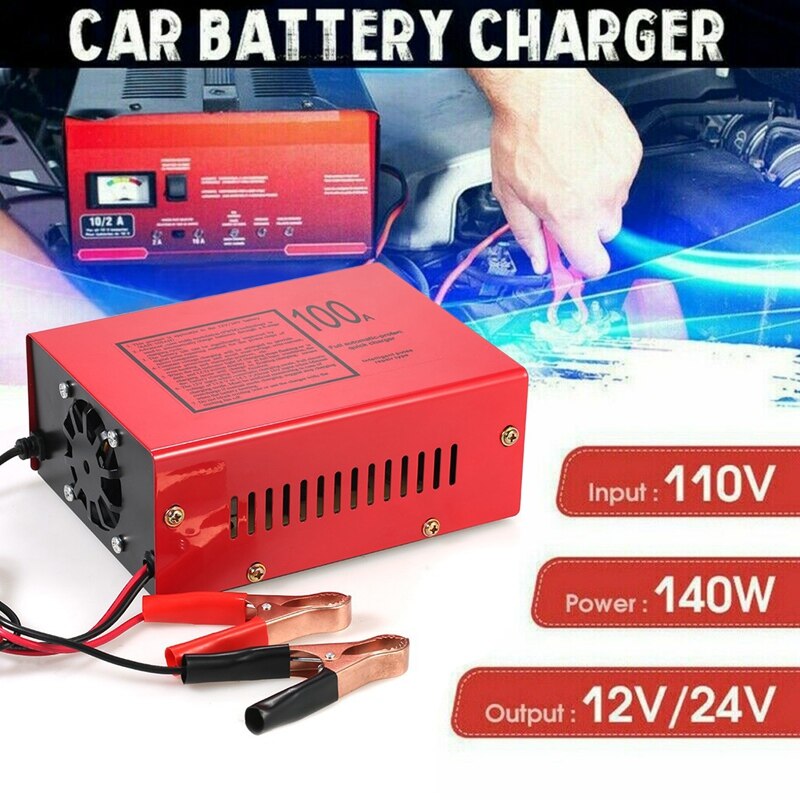 12V/24V Car Battery Charger Volt Pure Copper Pulse Repair Smart Car Battery US Plug