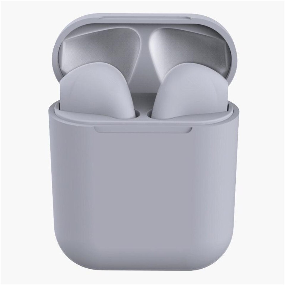 Macaron inPods 12 i12 TWS Auricolare Bluetooth Mini Cuffia Senza Fili Auricolari Bluetooth Auricolare con Box Di Ricarica Auriculars Fone: gray no box