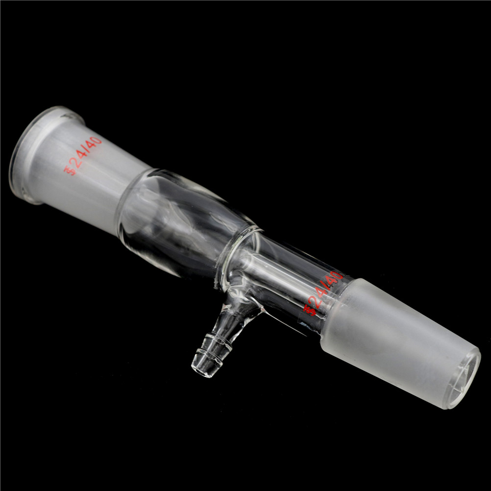 24/40,Glass Straight Tube Vacuum Take-off Adapter,Gas Inlet Adapter Lab Glassware