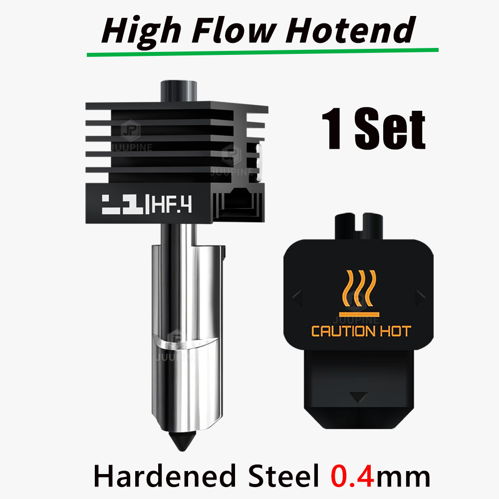 H2d hotend highflow for bmabu lab  h2d hotend  h2d bambu lab 0.4mm herdet stålende for  h2d 3d pinter-deler: Rød